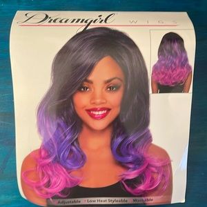 Dreamgirl - Faux Ombre Layer Wig adjustable - Purple/Magenta